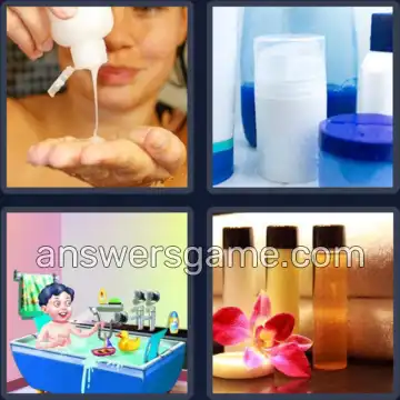 4 Bilder 1 Wort 8 Buchstaben DUSCHGEL