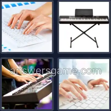 4 Bilder 1 Wort 8 Buchstaben KEYBOARD