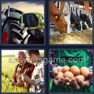 4 Bilder 1 Wort 8 Buchstaben LANDWIRT