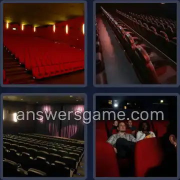 4 Bilder 1 Wort 8 Buchstaben KINOSAAL