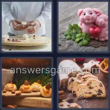 4 Bilder 1 Wort 8 Buchstaben MARZIPAN