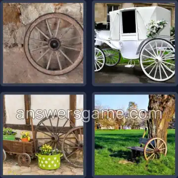 4 Bilder 1 Wort 8 Buchstaben WAGENRAD