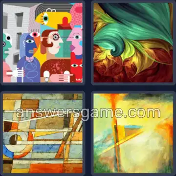 4 Bilder 1 Wort 8 Buchstaben ABSTRAKT