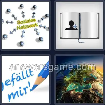 4 Bilder 1 Wort 8 Buchstaben FACEBOOK