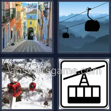 4 Bilder 1 Wort 8 Buchstaben SEILBAHN