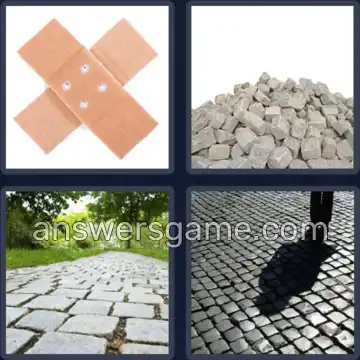 4 Bilder 1 Wort 8 Buchstaben PFLASTER