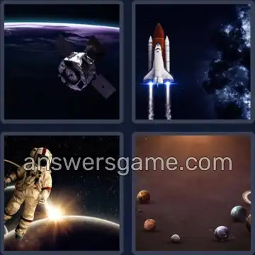 4 Bilder 1 Wort 8 Buchstaben WELTRAUM