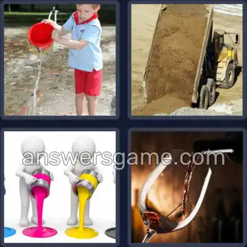 4 Bilder 1 Wort 8 Buchstaben SCHÜTTEN