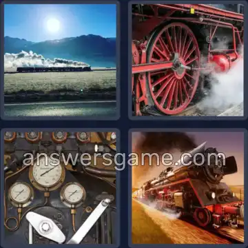 4 Bilder 1 Wort 8 Buchstaben DAMPFLOK