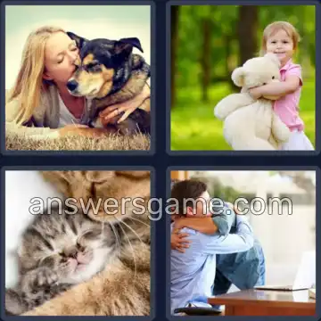 4 Bilder 1 Wort 8 Buchstaben KNUDDELN