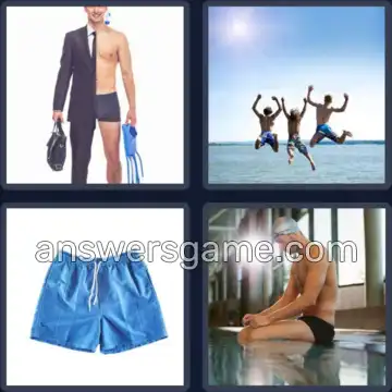 4 Bilder 1 Wort 8 Buchstaben BADEHOSE