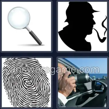 4 Bilder 1 Wort 8 Buchstaben DETEKTIV