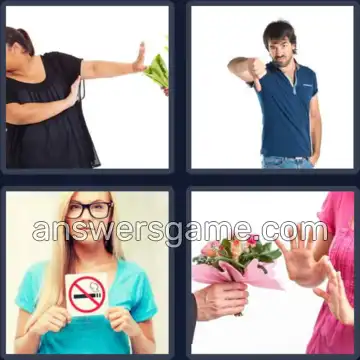 4 Bilder 1 Wort 8 Buchstaben ABLEHNEN