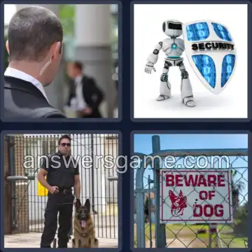 4 Bilder 1 Wort 8 Buchstaben BEWACHEN