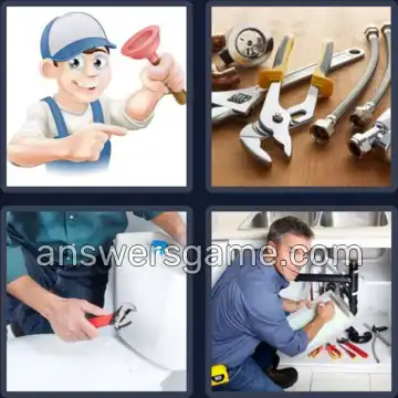 4 Bilder 1 Wort 8 Buchstaben KLEMPNER