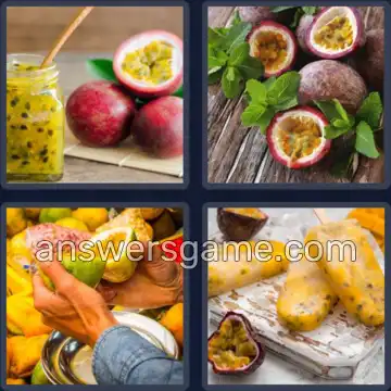 4 Bilder 1 Wort 8 Buchstaben MARACUJA