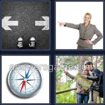 4 Bilder 1 Wort 8 Buchstaben RICHTUNG