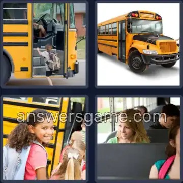 4 Bilder 1 Wort 8 Buchstaben SCHULBUS