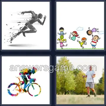 4 Bilder 1 Wort 8 Buchstaben BEWEGUNG