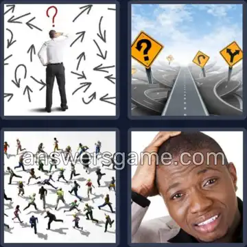 4 Bilder 1 Wort 8 Buchstaben VERWIRRT