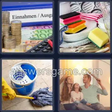 4 Bilder 1 Wort 8 Buchstaben HAUSHALT