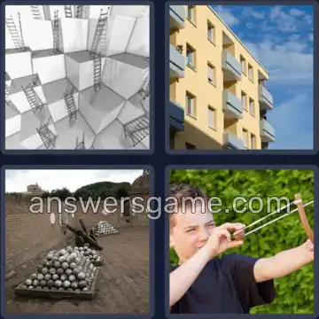 4 Bilder 1 Wort 8 Buchstaben GESCHOSS