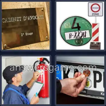 4 Bilder 1 Wort 8 Buchstaben PLAKETTE