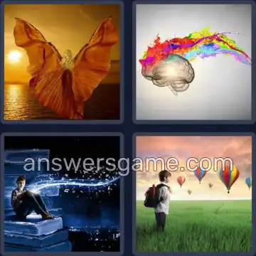 4 Bilder 1 Wort 8 Buchstaben FANTASIE