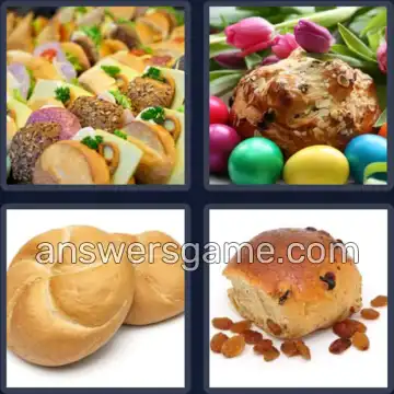 4 Bilder 1 Wort 8 Buchstaben BRÖTCHEN