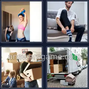 4 Bilder 1 Wort 8 Buchstaben UMZIEHEN