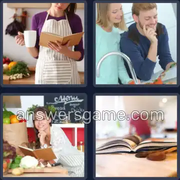 4 Bilder 1 Wort 8 Buchstaben KOCHBUCH