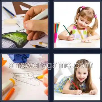 4 Bilder 1 Wort 8 Buchstaben ZEICHNER