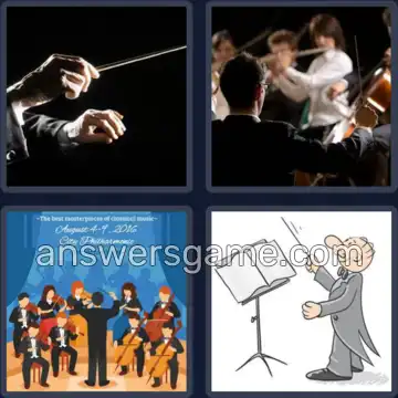 4 Bilder 1 Wort 8 Buchstaben DIRIGENT