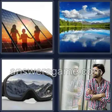 4 Bilder 1 Wort 8 Buchstaben SPIEGELN