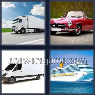 4 Bilder 1 Wort 8 Buchstaben FAHRZEUG