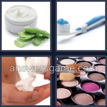 4 Bilder 1 Wort 8 Buchstaben KOSMETIK