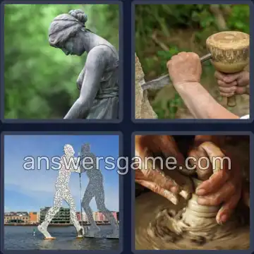 4 Bilder 1 Wort 8 Buchstaben SKULPTUR