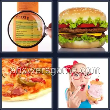 4 Bilder 1 Wort 8 Buchstaben KALORIEN