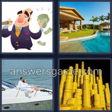 4 Bilder 1 Wort 9 Buchstaben VERMÖGEND