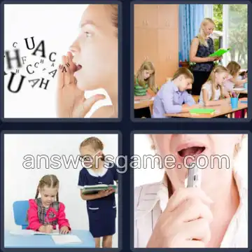 4 Bilder 1 Wort 9 Buchstaben DIKTIEREN