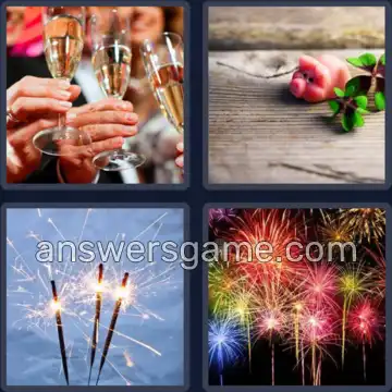 4 Bilder 1 Wort 9 Buchstaben SILVESTER