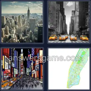 4 Bilder 1 Wort 9 Buchstaben MANHATTAN