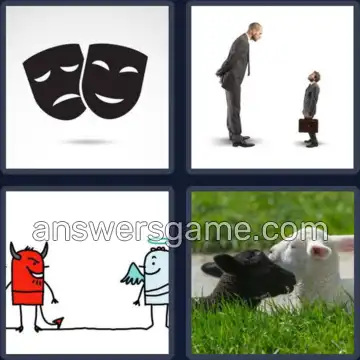 4 Bilder 1 Wort 9 Buchstaben GEGENTEIL