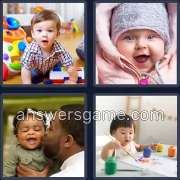 4 Bilder 1 Wort 9 Buchstaben KLEINKIND