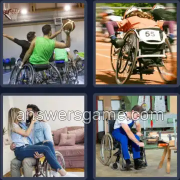 4 Bilder 1 Wort 9 Buchstaben ROLLSTUHL