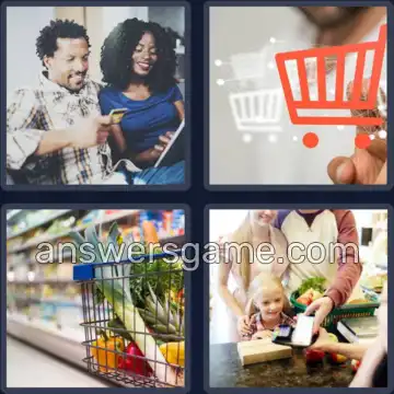 4 Bilder 1 Wort 9 Buchstaben EINKAUFEN