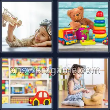 4 Bilder 1 Wort 9 Buchstaben SPIELZEUG