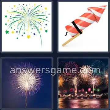 4 Bilder 1 Wort 9 Buchstaben FEUERWERK