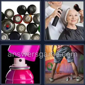 4 Bilder 1 Wort 9 Buchstaben SPRÜHDOSE