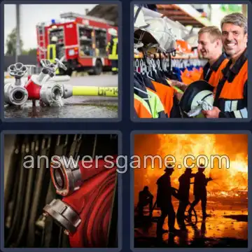 4 Bilder 1 Wort 9 Buchstaben FEUERWEHR